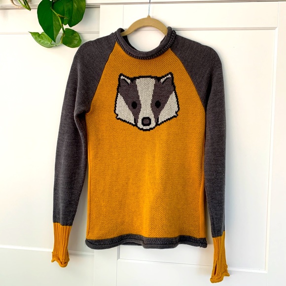 Elhoffer Design Sweaters - Hufflepuff Mock Neck Sweater by Elhoffer Design